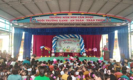 Trường Mầm non Cẩm Ngọc tổ chức tổng kết năm học 2021 - 2022